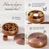 Classic Acacia Wood Masala Box Copper