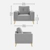 Nency Velvet 1 seater Sofa Grey