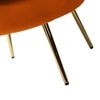 Melta Solid Wood Accent Chair in Orange Colour