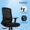 Eterna Mid Back Mesh Office Chair in Black Colour