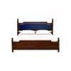 Domino Solid Wood Queen Size Non Storage Bed In Provincial Teak Finish