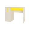 Kristina Kids Study Desk with Shuttered Cabinet and 2 Drawers in Light Wood Sunshine Yellow Colour