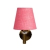 Devansh Metal Electric Wall Light in Gold Colour with Pink Shade Count of 1 Light