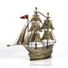 Desert Art Metal Handpainted Golden Ship Showpiece