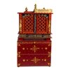 D'Dass Multi Color Mdf and Sheesham Wooden Temple With Cabinet For Pooja