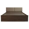 Yama Engineered Wood Queen Size Bed In Walnut Finish