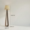 Zoe Beige Jute Floor Lamp with Beige Jute Base