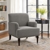 Terren Boucle Fabric Lounge Chair in Grey