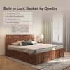 Astoria Solid Wood King Size Box Storage Bed In Teak Finish