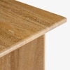 Aara Stone Side Table in Brown Colour