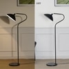 Volta Black Finish Metal Study Floor Lamp