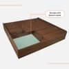 Mavanta Wood King Bed With Box Storage Base Platform Columbian Walnut Brown