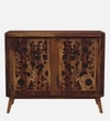 Lifty  Sheesham Wood Cabinet In Provincial Teak Finish