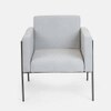 Metrix Metal Lounge Chair in Grey Colour