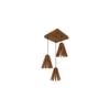 Taper Brown Solid Wood Cluster Hanging Light