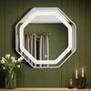 Aluminium LED Octagon Decorative wall mirror by elegant arts and frames (Mirror size 700mm)