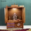 D'Dass Honey Finish Solid Sheesham Wooden Temple For Pooja