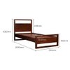 Turner Solid Wood Single  Size Bed Without Storage (Dark Oak Finish)