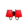 Hether Red Fabric Wall Light
