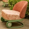 Dastoori Stainless Steel Outdoor Lounge Chair in Beige Colour