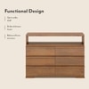 Ohio Chest of Drawer in Amber Walnut Finish