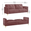 Novelle 3 Seater Click-Clack Sofa cum Bed  in Pink Colour