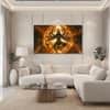 The Castle Decor Lord Shiva Wall Painting Design 4 Wooden Framed 27x48 Inch (Style 1)