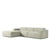 Sophisticated Wood Right Aligned 3-Seater With Upholstery Non Storage Sofa In White Colour