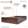Maverick Engineered Wood Mid Bed Without Head Board in Columbian Walnut Finish