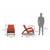 Dylan Lounge Chair in Teak Finish (Colour- Amber)