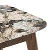 Lunar Alaska Exotic Stone 4 Seater Dining Table With Rickman Lounge Chairs