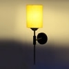 Devansh Metal Electric Wall Light in Black Colour with Yellow Shade Count of 1 Light