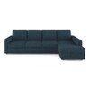 Apollo Sofa (Colour : Indigo Blue, Cushion : Soft, Back Type : Regular, Seating Capacity : Right Aligned 3 Seater + Right Aligned Chaise + Ottoman)