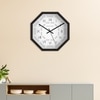 Classic Roman Octagon Wooden Wall Clock with Textured Dial