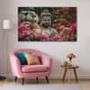 The Castle Decor Lord Buddha Meditation Wall Art Framed Painting 27x48 Inch (Style 5)