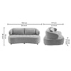Henry Velvet 2 Seater Sofa Grey Color