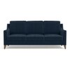 Abbey 3 Seater Fabric Sofa in Sea Port Blue Velvet Colour
