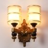 Eliante Modern Wall Lights Mild Steel & Glass Material Antique & Champaign Finish