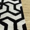 Jaipur Rugs Geometric Wool And Viscose 5x8 Feet Ebony And White Hand Tufted Rug Carpet Style 1