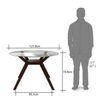 Wesley Glass 4 Seater Dining Table In Dark Walnut Finish