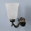 Devansh Metal Electric Wall Light in Antique gold Colour with White Shade Count of 1 Light