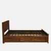Morven Hydraulic Solid Wood Bed Queen Size in Provincial Teak Finish