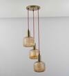 DEMARIUS Amber Glass Cluster Round Hanging Pendant