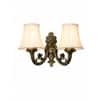 Devansh Metal Electric Wall Light in Gold Colour with Black Shade Count of 2 Lights