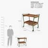 Chalet Teak Wood Bar Unit in Olive Green Colour