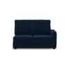 Apollo Sofa (Colour : Sea Port Blue Velvet, Cushion : Soft, Back Type : High Back, Seating Capacity : Left Aligned 2 Seater + Left Aligned Chaise + Ottoman)