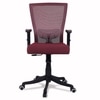 Ebeaony Mid Back Ergonomic Chair in Maroon Colour
