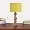 Devansh Yellow  Jute   Table Lamp With  Wood Natural Base (7X17.5 Inches)-17