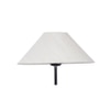Ivy Off White Fabric Floor Lamp with Black Iron Base