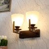 Eliante Modern Wall Lights Mild Steel & Glass Material Antique, Brown & White Finish